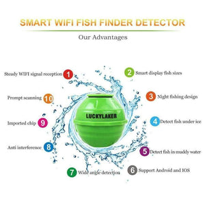 Planet Gates 1 FF916 WiFi Wireless Fish Finder Laker Russian Sonar Fishfinder APP Best Deeper Echo Sounder Bite Alarm for Depth Fishing