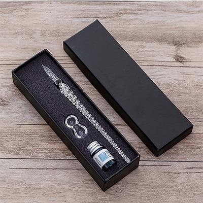 Planet Gates 1 Glass Dip Pen Signature Pen Fountain Pens Bussiness Offices School Stationery Gift Set Pen + Ink Set