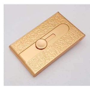 Planet Gates 1 Gold card box business men automatic business card holder creative push - style women 's cardcase Name card box