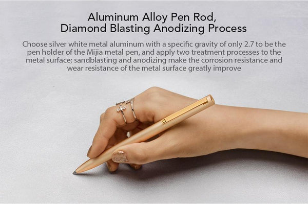 Planet Gates 1 Gold Pen 3 Inks Metal Pen PREMEC Smooth Switzerland Refill Alloy Handles MiKuni Japan Black Ink 0.5mm Pens