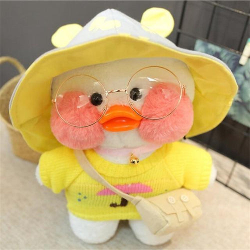 Planet Gates 1 Kawaii Cartoon LaLafanfan 30cm Cafe Duck Plush Toy Stuffed Soft Kawaii Duck Doll Animal Pillow Birthday Gift for Kids Children