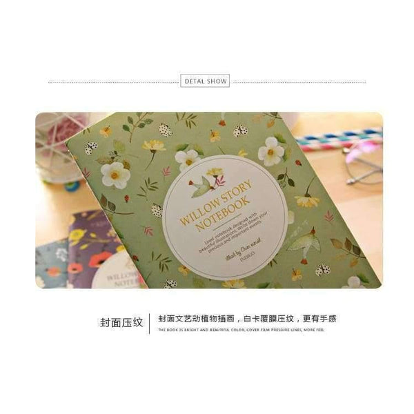 Planet Gates 1 lot=12pc!flower and bird Notepad / line soft copy .book/ A5 student notebook/Writing Pads/office&school supplies