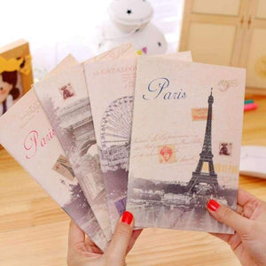 Planet Gates 1 lot=12pc!Retro paris A5 Notebook / line soft copy .book/ student Notepad /Writing Pads/office&school supplies