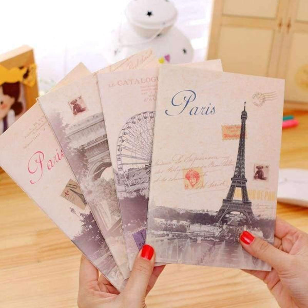 Planet Gates 1 lot=12pc!Retro paris A5 Notebook / line soft copy .book/ student Notepad /Writing Pads/office&school supplies