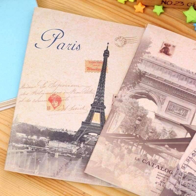 Planet Gates 1 lot=12pc!Retro paris A5 Notebook / line soft copy .book/ student Notepad /Writing Pads/office&school supplies