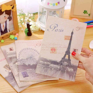 Planet Gates 1 lot=12pc!Retro paris A5 Notebook / line soft copy .book/ student Notepad /Writing Pads/office&school supplies