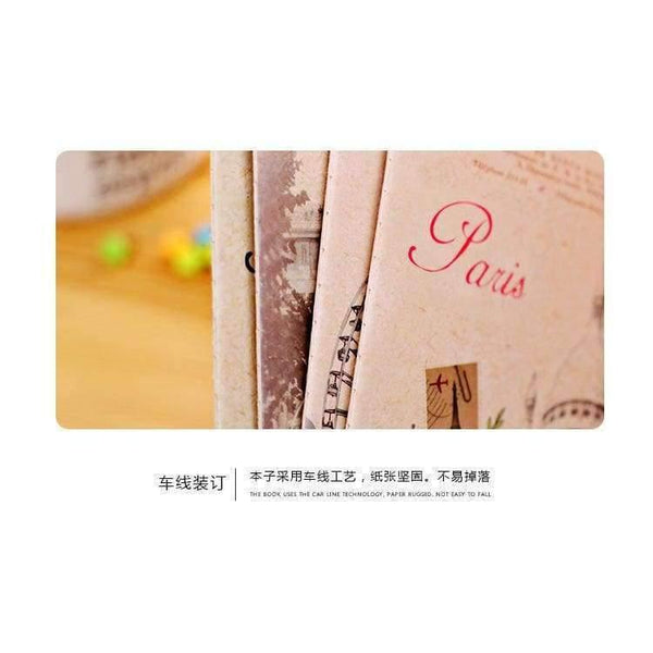 Planet Gates 1 lot=12pc!Retro paris A5 Notebook / line soft copy .book/ student Notepad /Writing Pads/office&school supplies