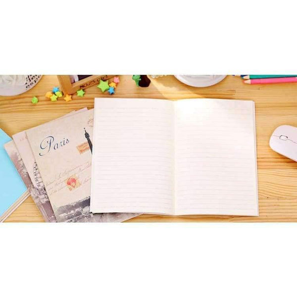 Planet Gates 1 lot=12pc!Retro paris A5 Notebook / line soft copy .book/ student Notepad /Writing Pads/office&school supplies