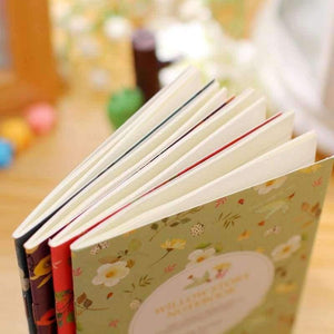 Planet Gates 1 lot=40pc! flower and bird binding Diary book / cartoon small mini cartoon paper notebook/Writing pads/student gift