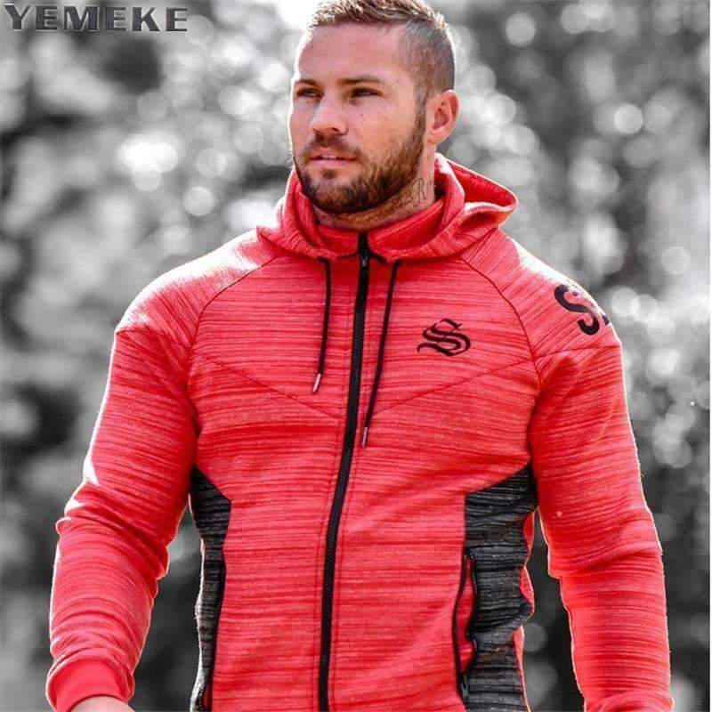 Planet Gates 1 / M Autumn Winter Bodybuilding Hoodies Men Animal Gyms Sweatshirts Long Sleeve Cotton Sportwear Fitness Pullover