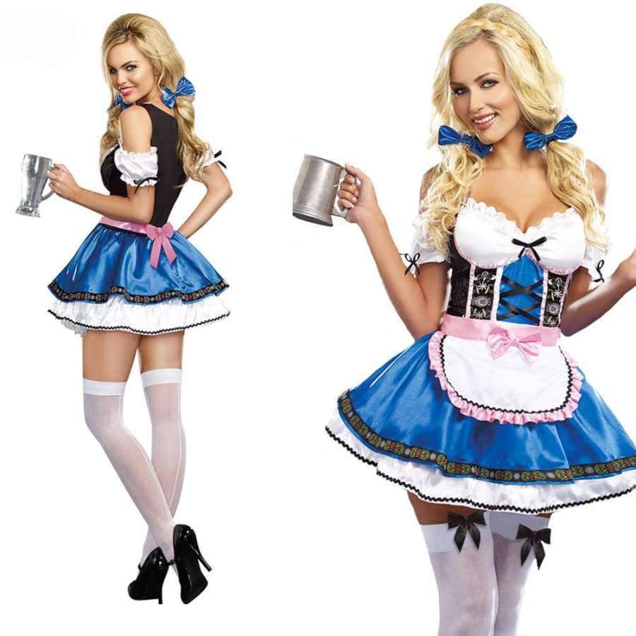 Planet Gates 1 / M Womens Traditional German Bavarian Beer Girl Costume Sexy Oktoberfest Festival Carnival Party Fancy Dress