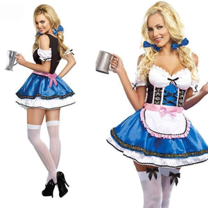 Planet Gates 1 / M Womens Traditional German Bavarian Beer Girl Costume Sexy Oktoberfest Festival Carnival Party Fancy Dress