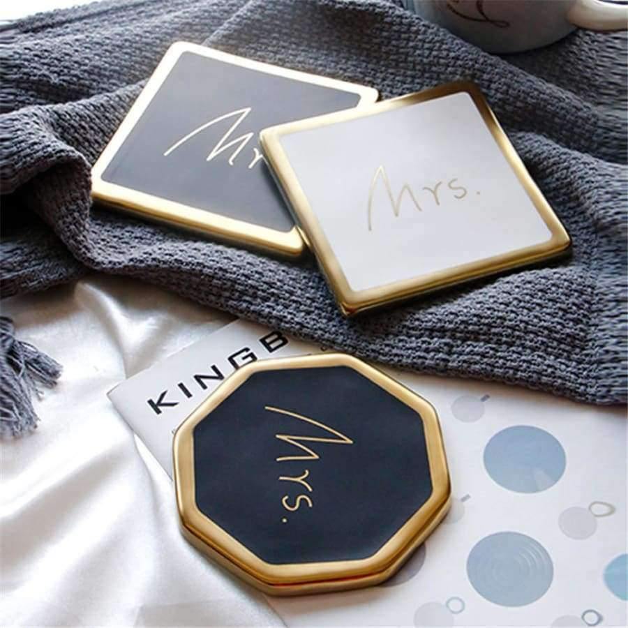 Planet Gates 1 Marble Pattern Ceramic Drink Coaster Coffee Cup Mat Tea Pad Dining Table Mr Mrs Placemats Coasters Decoration Accessories
