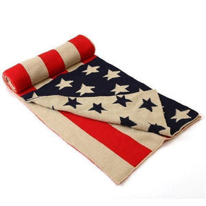Planet Gates 1 Men Fashion Women Stars Cotton Long Shawl Winter Thickness Knitted US Flag Scarves Charm Chevron