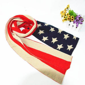 Planet Gates 1 Men Fashion Women Stars Cotton Long Shawl Winter Thickness Knitted US Flag Scarves Charm Chevron