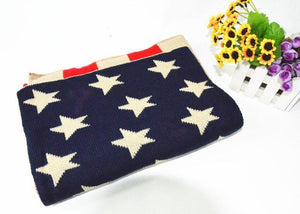 Planet Gates 1 Men Fashion Women Stars Cotton Long Shawl Winter Thickness Knitted US Flag Scarves Charm Chevron