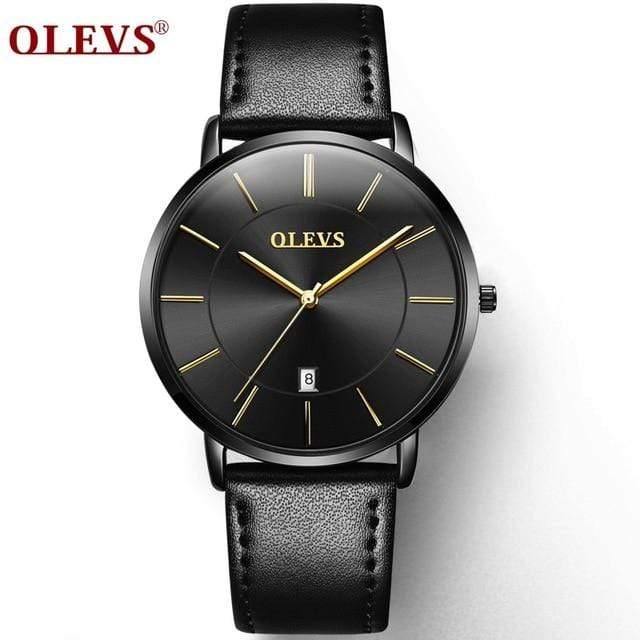 Planet Gates 6 Men Watches Luxury  Quartz Genuine Leather Strap Minimalist  Wrist Watches Waterproof High Quality Relogio
