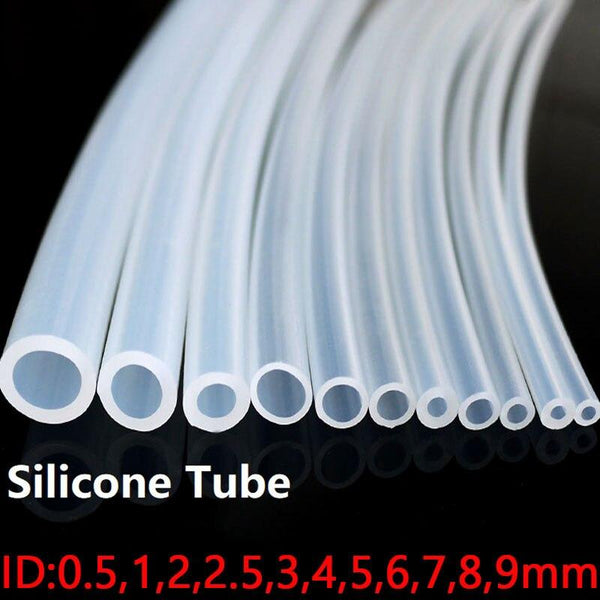Planet Gates 1 Meter Food Grade Clear Transparent Silicone Rubber Hose ID 0.51 2 3 4 5 6 7 8 9 10 mm O.D Flexible Nontoxic Silicone Tube
