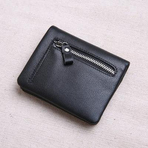Planet Gates 1 Mini purse women's leather short men's wallet leather Korean version of the young ultra thin vertical wallet soft leather