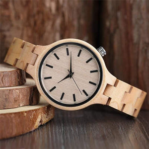 Planet Gates 1 Natural Maple Bamboo Wood Watches Ladies Fashionable Quartz Wristwatch Women's Bracelet Female Clock Relogio Feminino