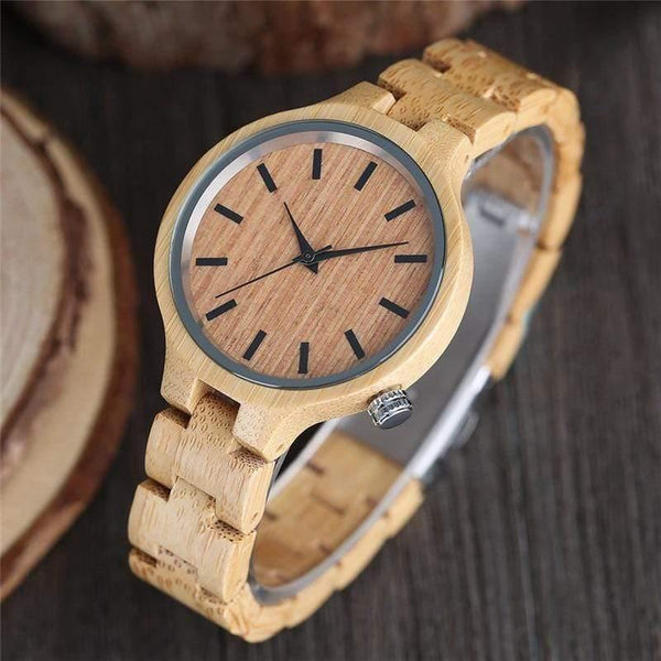 Planet Gates 1 Natural Maple Bamboo Wood Watches Ladies Fashionable Quartz Wristwatch Women's Bracelet Female Clock Relogio Feminino
