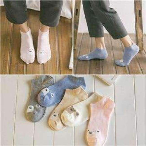 Planet Gates 1 / One Size 3 Pairs Anti-Slip Silicone Invisible Socks Women 2018 Sexy Fox Sneaker Summer Socks  Candy Color Happy Ankle Socks