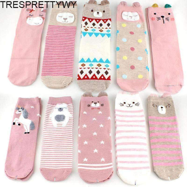 Planet Gates 1 / One Size 5pairs Winter Autumn Women Cotton cartoon Socks Female girl Cute warm funny Sock pattern calcetines gifts dropshipping