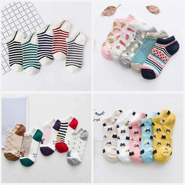 Planet Gates 1 / One Size Fashion Women Socks Cotton Cartoon Print Girls Casual Novelty High Quality New Casual Print Sock For Girls 5Pair/Pcs