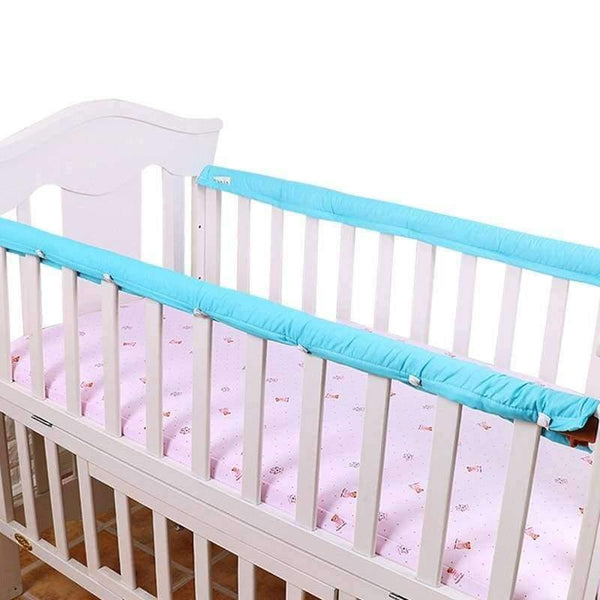 Planet Gates 1 Pair 100% Cotton Baby Crib Bed Set Guardrails' Protector Crashproof Crib Bumper Strip For Newborn Baby Bedding Protection Set