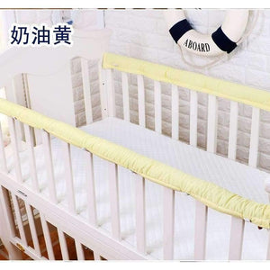 Planet Gates 1 Pair 100% Cotton Baby Crib Bed Set Guardrails' Protector Crashproof Crib Bumper Strip For Newborn Baby Bedding Protection Set