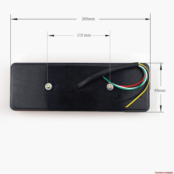 Planet Gates 1 pair 12V 75LEDS Trailer Truck lorry LED VAN Tail Light Lamp Car-Trailer Taillight Reversing Running Brake Turn rear lights