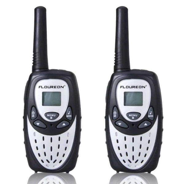 Planet Gates 1 pair 8 Channel Twin Walkie Talkies 2-Way Mini Radio 3KM Range Interphone LCD Display Portable Radio Communicator