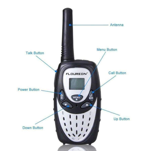 Planet Gates 1 pair 8 Channel Twin Walkie Talkies 2-Way Mini Radio 3KM Range Interphone LCD Display Portable Radio Communicator