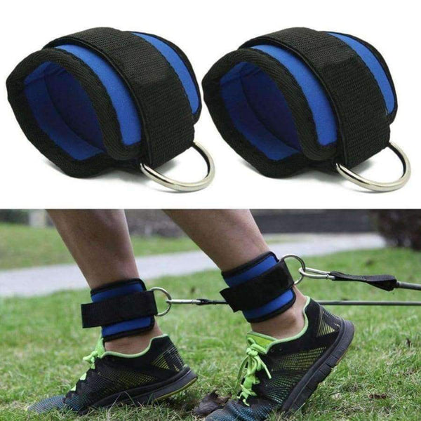 Planet Gates 1 Pair Body Building Resistance Band D-ring Ankle Straps Home Workout Exercise Ankle Cuffs Leg Power Training Gym Equipment Tool