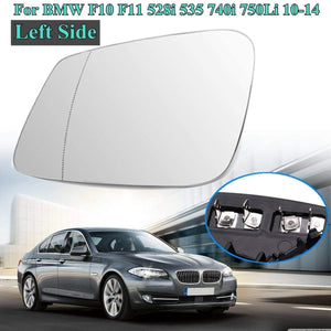 1 Pair Car Exterior Parts Heated Rearview Wing Glass Mirror+Link Wire For BMW 6 / 7 Series F10 F11 528i 535 740i 750Li 2010-14