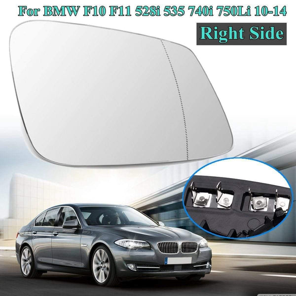 1 Pair Car Exterior Parts Heated Rearview Wing Glass Mirror+Link Wire For BMW 6 / 7 Series F10 F11 528i 535 740i 750Li 2010-14