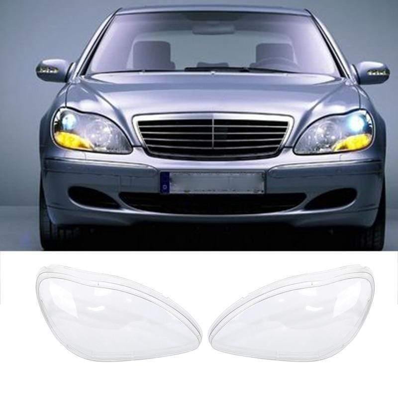 Planet Gates 1 Pair Car Headlight Glass Cover Front Headlamp Lens Shell Clear Cover Automotive Lights Lampshade for Benz W220 1998- 2005