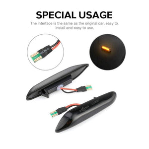 Planet Gates 1 Pair Car Turn Signal Lights LED Turn Indicator Blinker Lamp Signal Lamp Side Marker For bmw E90 E91 E92 E93 E60 E87 E82 E46