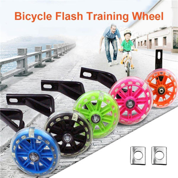 Planet Gates 1 Pair Children Kids Bicycle Bike Training Wheels Flash Stabilisers Safe For Cycling Balance YS-BUY