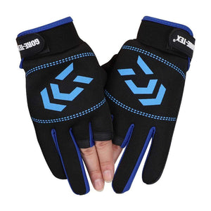 Planet Gates 1 Pair Fishing Gloves Men Women Outdoor Fishing Anti-slip 3 Cut Finger Sports Fish Equipment Angling SBR Gloves