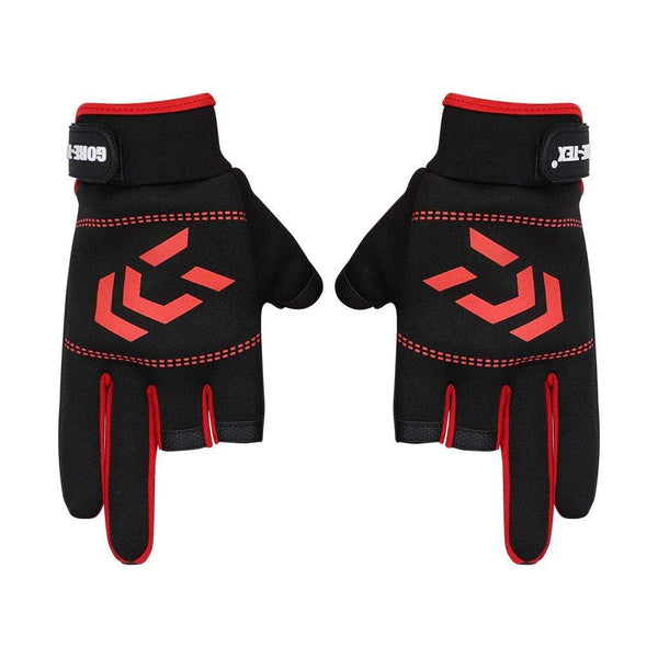 Planet Gates 1 Pair Fishing Gloves Men Women Outdoor Fishing Anti-slip 3 Cut Finger Sports Fish Equipment Angling SBR Gloves