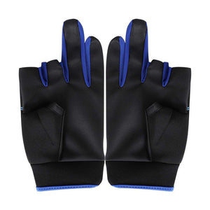 Planet Gates 1 Pair Fishing Gloves Men Women Outdoor Fishing Anti-slip 3 Cut Finger Sports Fish Equipment Angling SBR Gloves