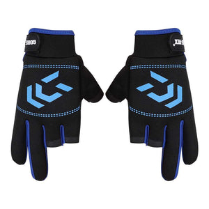 Planet Gates 1 Pair Fishing Gloves Men Women Outdoor Fishing Anti-slip 3 Cut Finger Sports Fish Equipment Angling SBR Gloves
