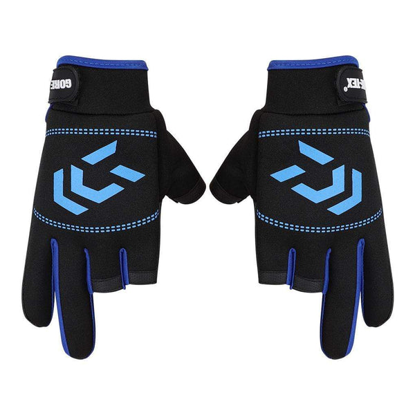 Planet Gates 1 Pair Fishing Gloves Men Women Outdoor Fishing Anti-slip 3 Cut Finger Sports Fish Equipment Angling SBR Gloves