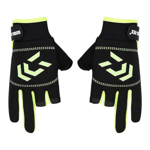 Planet Gates 1 Pair Fishing Gloves Men Women Outdoor Fishing Anti-slip 3 Cut Finger Sports Fish Equipment Angling SBR Gloves