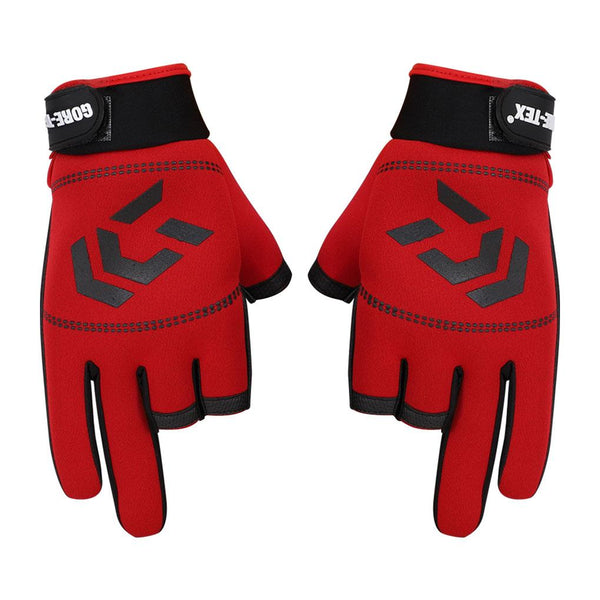 Planet Gates 1 Pair Fishing Gloves Men Women Outdoor Fishing Anti-slip 3 Cut Finger Sports Fish Equipment Angling SBR Gloves