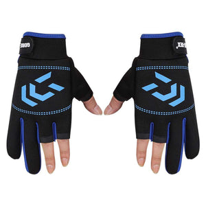 Planet Gates 1 Pair Fishing Gloves Men Women Outdoor Fishing Anti-slip 3 Cut Finger Sports Fish Equipment Angling SBR Gloves