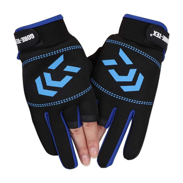 Planet Gates 1 Pair Fishing Gloves Men Women Outdoor Fishing Anti-slip 3 Cut Finger Sports Fish Equipment Angling SBR Gloves