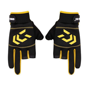 Planet Gates 1 Pair Fishing Gloves Men Women Outdoor Fishing Anti-slip 3 Cut Finger Sports Fish Equipment Angling SBR Gloves