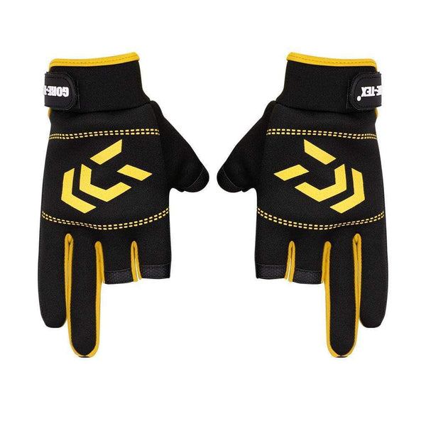 Planet Gates 1 Pair Fishing Gloves Men Women Outdoor Fishing Anti-slip 3 Cut Finger Sports Fish Equipment Angling SBR Gloves